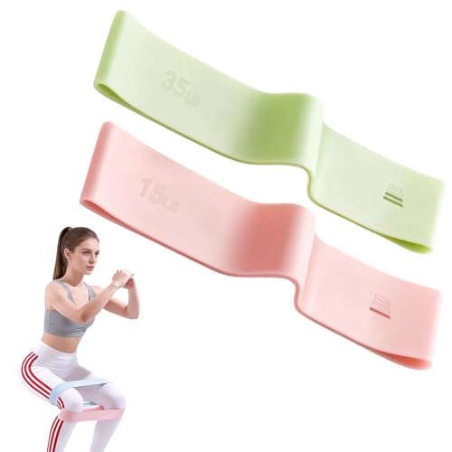 Resistance Bands for Working Out - 2/3/4 Pack Elastic Loop Exercise Band Set 15 25 35 50 lbs, Strength Training Stretching Home Gym Workout Bands for Pilates Yoga Leg Glute Arm Workout for Women Men - size: 2 Pack