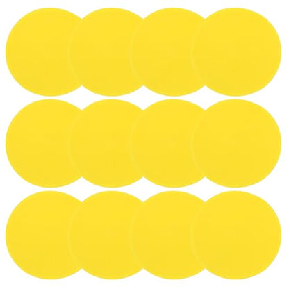 PATIKIL 4 Inch Poly Spot Markers, 12Pcs Non Slip Rubber Floor Dots with Storage Bag Flat Agility Cones for Sports Training Basketball Football