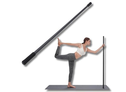 Dpofirs 5ft Yoga Stretching Stick, Adjustable Steel Exercise Pole with Foam Handles for Mobility & Balance Training