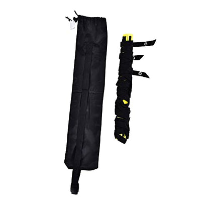 Agility Ladder 4m Football Training Ladder with 8 Adjustable Rungs for Speed Coordination Balance and Fitness Drills Yellow PP Nylon 400x41cm