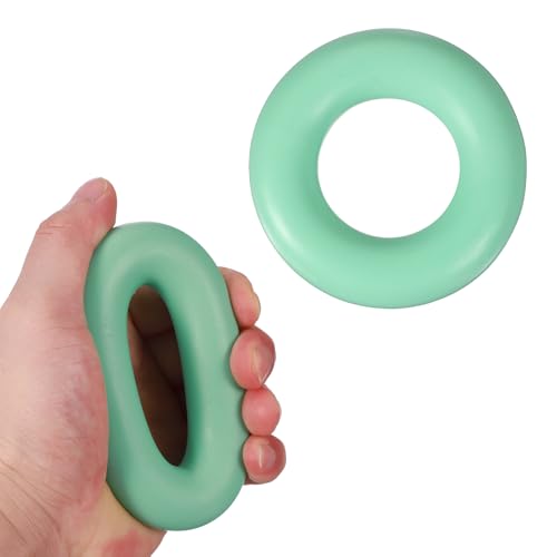 Grip Strength Trainer Rings, Portable Hand Grip Strengthener Finger Forearm Strengthener - Fitting for (Athletes/Rock Climbing/Workout/Fitness) - color: Green, size: 3.5"