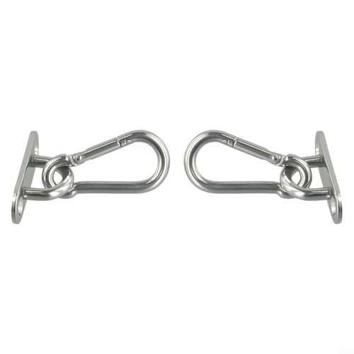 Stainless Steel Ceiling Wall Mount Hook Anchor Hanger for Yoga Swing, Suspension Strap, Gymnastic Rings, Battle Ropes – 80 kg Capacity, Indoor/Outdoor Use, 2-Pack