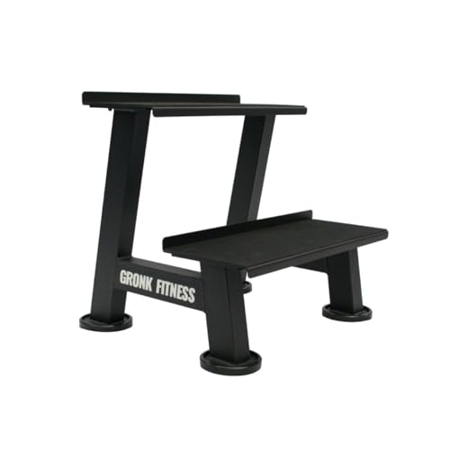 Gronk Fitness Kettlebell Rack | 2-Tier Heavy-Duty Weight Storage Shelf for Home Gym | Scratch-Resistant Padded Shelves | Organize Kettlebells, Dumbbells, and Gym Equipment | Easy Assembly