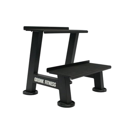 Gronk Fitness Kettlebell Rack | 2-Tier Heavy-Duty Weight Storage Shelf for Home Gym | Scratch-Resistant Padded Shelves | Organize Kettlebells, Dumbbells, and Gym Equipment | Easy Assembly