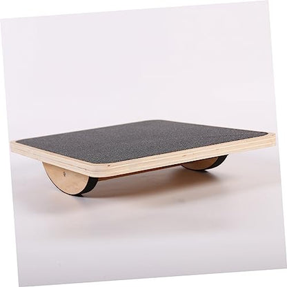 Rectangular Wooden Balance Board for Therapy and Gym Training