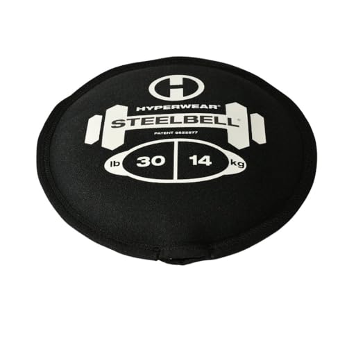 Hyperwear SteelBell - Hyper Flex 4-Way Stretch Neoprene, Patented No-Leak Slam Ball Kettlebell Strength Training - Sustainably Sourced USA Steel Shot