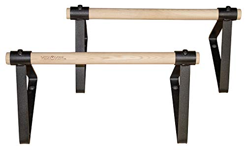 Vita Vibe - USA Made - Wood Large Parallettes Set 18" - 24" Long - size: 18"