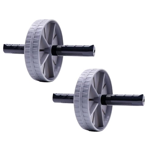 Ab Wheel Roller, Core Exercise Rollers, Automatic Rebound Abdominal Exercise Wheel, Fitness Roller, Abs Workout Rollers, Abdominal Muscle Wheel For Beginners, Home Gym - color: Grey-2pcs