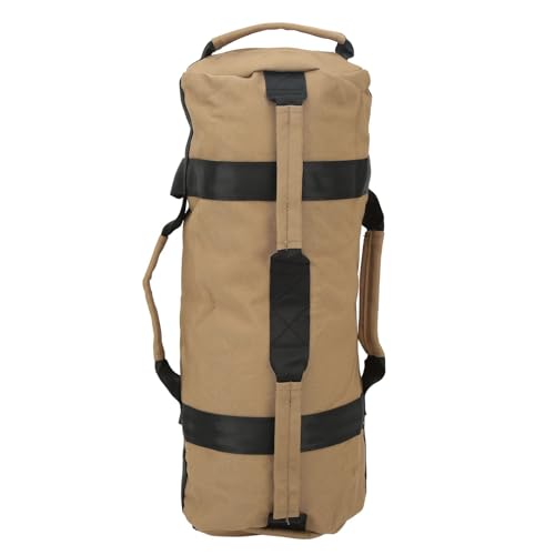 Multi-Purpose Fitness Sandbag with Filler Bags and 6 Handles, Oxford Fabric Training Weight Bag, for Indoor Gym - color: Khaki