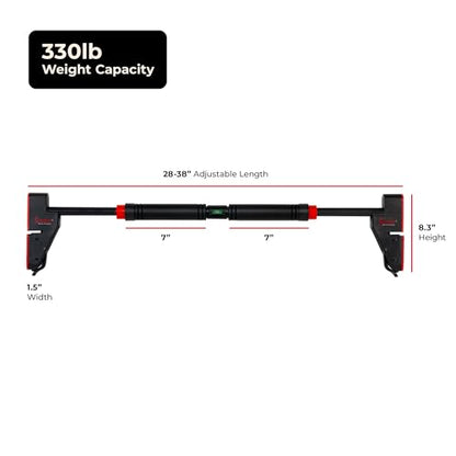 Sunny Health & Fitness Adjustable Doorway Pull Up Bar – Chin Up Bar for Home Gym Training