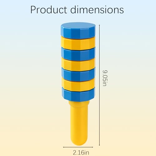 Handheld Wooden Balancers, Wooden Balance Challenge for Coordination Skills, Family Time and Office Stress Relief for Aged 14+, 1pcs Yellow