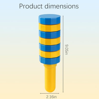 Handheld Wooden Balancers, Wooden Balance Challenge for Coordination Skills, Family Time and Office Stress Relief for Aged 14+, 1pcs Yellow