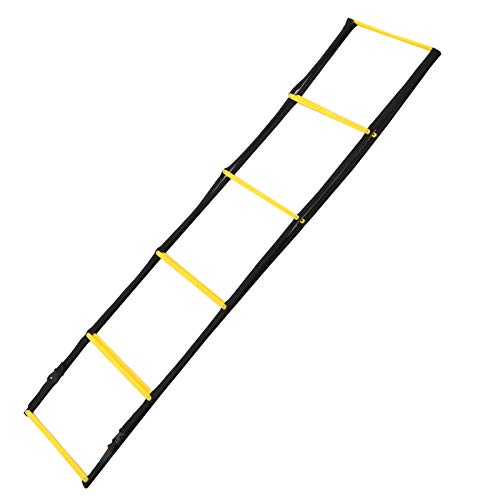 Speed Ladder for Football Footwork Training, Agile Speed Training Ladder with Anti - Slip Rungs, Bright Fixed 10 - Rung Ladder with Storage Bag for Soccer Drills