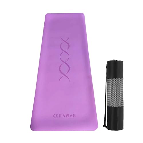 Natural Rubber Workout Mat with Bag | Thick Rubber mat 4.5 mm | Non Slip Yoga Mat Non Slip| Gym Mats for Home Gym Floor Mat, Home Exercise Mats for Home Workout Accessories, Fitness Mat, Workout Mats for Home Gym, Yoga Matt, Stretching Mat, Thick Exercise