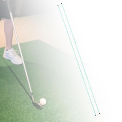 Golf Alignment Sticks (2-Pack) - Swing Guide & Putting Training Aid with Direction Indicator - color: green