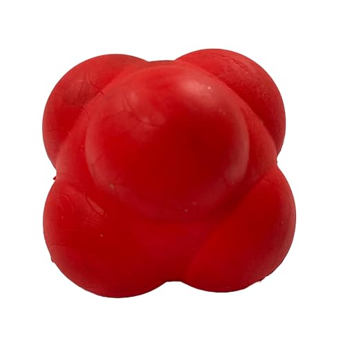 Amber Fight Gear Agility Bounce Reaction Ball for Exception Hand Eye Coordination Small Red