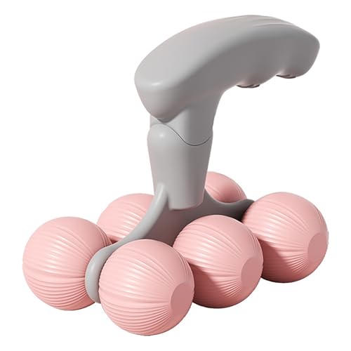 6 Wheels Manual Massage Roller, Myofascial Release Roller Stick Relieve Soreness, Tissue Lymphatic Drainage Massage Tools for Full Body Muscle, 1 Piece