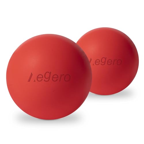 Massage Lacrosse Balls for Myofascial Release,Yoga Deep Tissue Massage,Trigger Point Therapy and Foot Plantar Fasciitis,Muscle Soreness Massager Ball (2Pack,Red) - color: Red