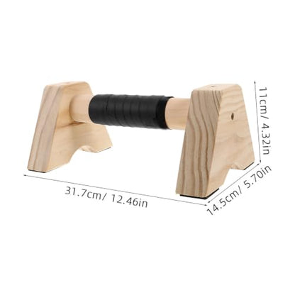 Wooden Push up Bars Stands with Non-slip Base Beech Wood Pushup Handles for Men and Women Calisthenics Equipment Home Gym Strength Training Parallettes 30cm Pair