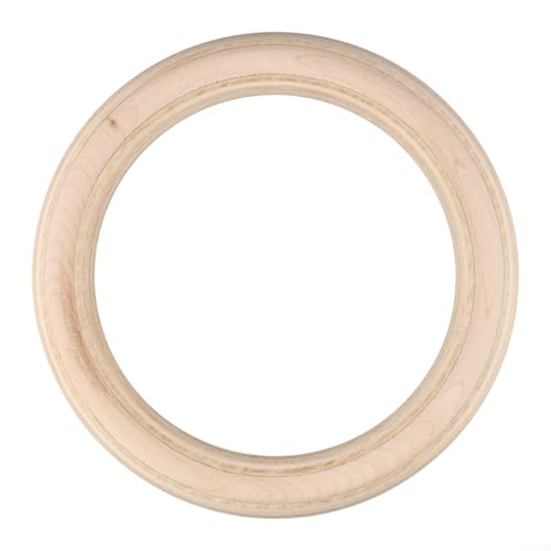 Wood Gymnastics Rings For Adult Home Fitness, Birch Wooden Training Rings For Pull Ups, Strength Exercise, Non Slip Grip, Indoor And Outdoor Workout(25mm 19cm)