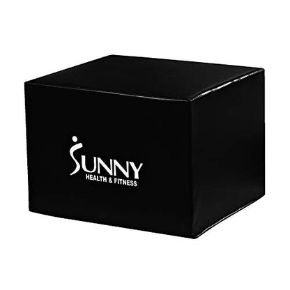 Sunny Health & Fitness Foam Plyo Box with Adjustable Heights and High Weight Capacity