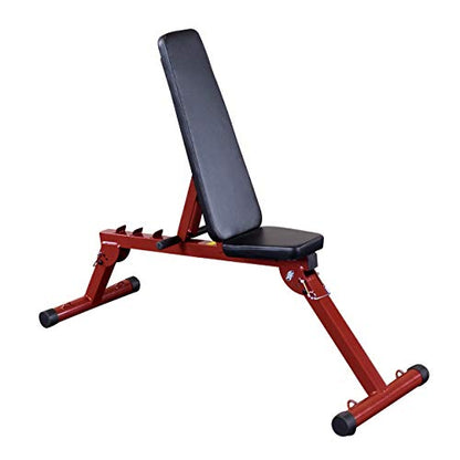 Best Fitness (BFFIDPL10) Flat Adjustable Weight Bench with Preacher Curl, Leg Extension, Leg Curl Attachment for Home Gym, Foldable Incline Weightlifting Workout Bench, Strength Training Equipment - color: Bench