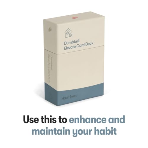 Dumbbell Transformation Journal & Elevate Exercise Cards Home Workout - style: Hardcover Journal, and Exercise Cards