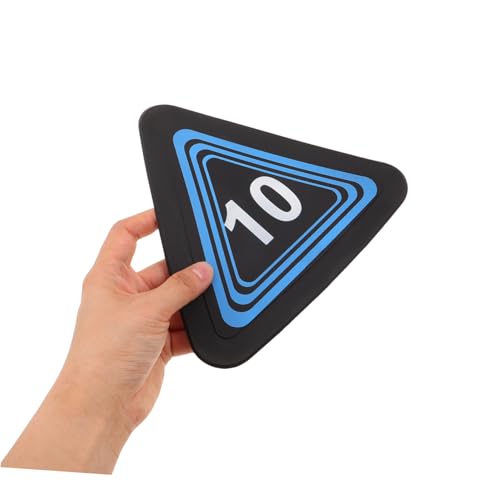 TOYANDONA 10pcs Non-Slip Football Triangle Field Markers with Numbers 1-10, Gym Agility Dots for Basketball Speed Training and Fitness Drills