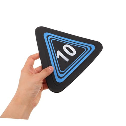 TOYANDONA 10pcs Non-Slip Football Triangle Field Markers with Numbers 1-10, Gym Agility Dots for Basketball Speed Training and Fitness Drills