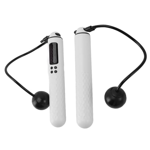 Jump Rope with Counter, Weighted Cordless Skipping Rope for Fitness, Rechargeable Ropeless Jump Rope with Digital Display for Men Women Kids Home Gym Cardio Training