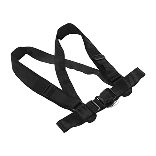 Sled Pulling Strap with Padded Shoulder Harness, Heavy Duty Nylon Resistance Training Equipment for Tire Sled Drag, Strength and Speed Workout for Football Runners