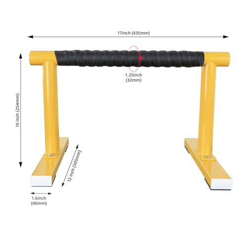 Strength Training Parallettes I-Sit Push Up Bars, Pushup Handles Calisthenics Equipment for Home Workout, Anti-slip Gymnastics Bars, Handstand & Dip Bar for Outdoor Exercise