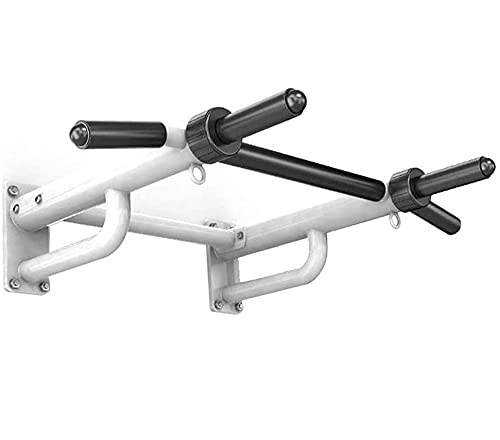 Multifunctional Wall Mounte Pull Up Bar, Wall Mounted Pull Up Bar for Indoor and Outdoor Use, Maximum Weight 440 Lbs, Very Suitable for Fitness Men and Women - color: White
