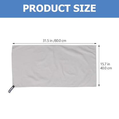 Healifty Quick-Drying Sports Towel 40x80cm Superfine Fiber Travel Gym Towel with Breathable Mesh Bag for Outdoor Fitness and Camping Use