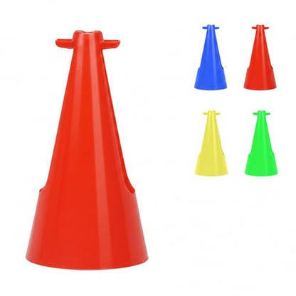 Sports Training Cones, Stackable PE Plastic Agility Markers for Field and Court Drills, Red (1 PC)
