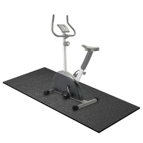 Treadmill Mat,60" x 30",6mm Thickness Exercise Equipment Mat for Carpet Hardwood Floors, Compatible with Walking Pad,Spin Bike,Elliptical Trainer,Rowing Machine
