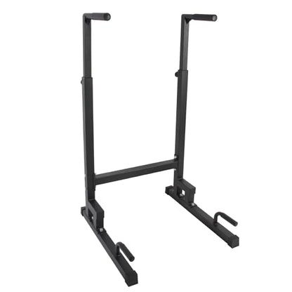 Dip Station, Adjustable Height 6-Level Multi-Function Power Tower Pull Up Bar Stand – Heavy Duty Steel Dip Bars for Home Gym, Tricep Dips L-Sit Push Up Calisthenics Workout Equipment, Supports 500 LBS