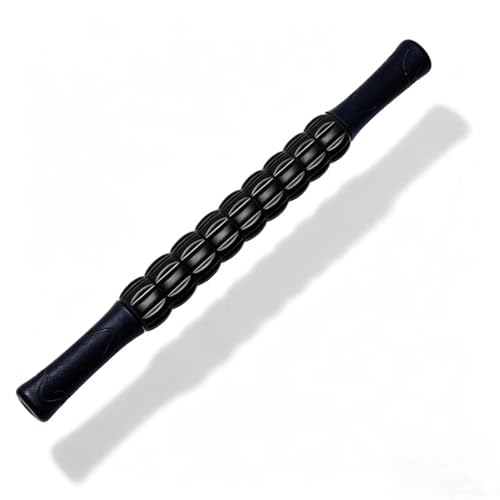 Muscle Roller Stick - A Full-Body Massage Roller that Can Relieve Muscle Soreness, Cramps and Tension After Exercise. It is a Handheld Physical Therapy and Recovery Tool（Black） - color: Black