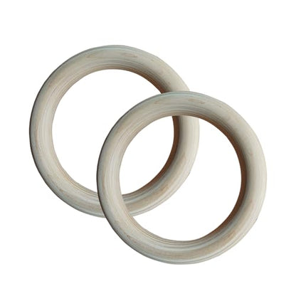 Wooden Gymnastic Rings 2 Pieces Calisthenics Grips Equipment