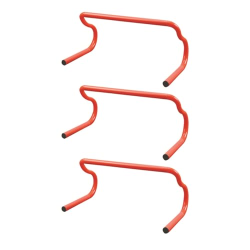 SUPVOX 3pcs Orange Mini Hurdles for Agility Training, Athletic Speed Training Hurdles for Soccer and Football Drills, Portable Detachable Sports Practice Equipment and Athletes