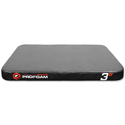 Meister PROFOAM Plyo Boxes - Foam Plyometric Jump Boxes for Pro Gyms - style: Single 3" Height Box - Black
