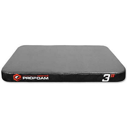 Meister PROFOAM Plyo Boxes - Foam Plyometric Jump Boxes for Pro Gyms - style: Single 3" Height Box - Black
