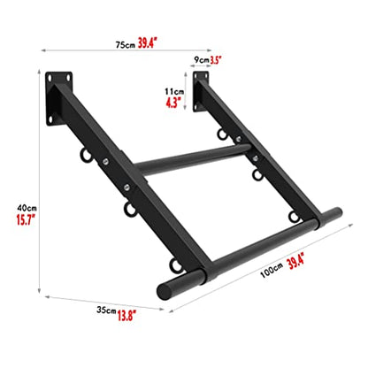 Wall Mounted Pull Up Bar Garage Corridor Gym Heavy Weight Strength Bars Indoor Multi-sport Exercise Equipment Load 300kg,