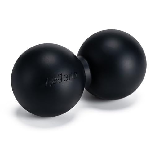 Peanut Massage Ball-Double Lacrosse Massage Ball, Mobility Ball for Myofascial Release,Yoga Therapy,Trigger Point Therapy,Muscle Knots and Acupoint Massage (Black Firm Ball) - color: Black