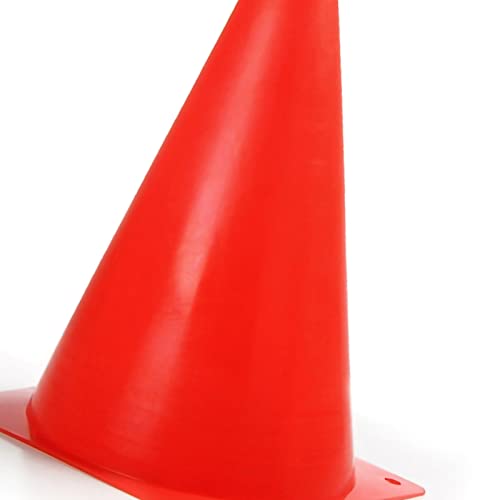 Sport Training Marker Cones Durable Football Running Training Set of 10 Pieces for Soccer Football Basketball Games At Themes Parties Kids Play - color: 18cm Red
