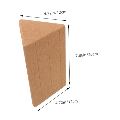 Outanaya Cork Yoga Brick 7.87X4.72X4.72In Triangle Shape Non-Slip Yoga Block for Fitness Training Stretching Abdominal Exercise and Dance Practice