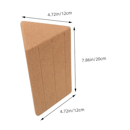 Outanaya Cork Yoga Brick 7.87X4.72X4.72In Triangle Shape Non-Slip Yoga Block for Fitness Training Stretching Abdominal Exercise and Dance Practice