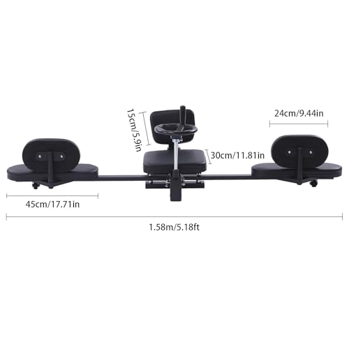 3 Bar Pro Leg Stretcher with Cushion&Wheels 180° MMA Stretching Trainer Split Leg Training Machine Flexibility Stretching Equipment for Ballet Yoga Dance Martial Arts Home Gym Exercise Black