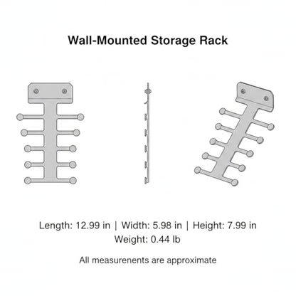 Wall-Mounted Storage Rack for Resistance Bands, Iron Open-Frame Organizer for Home Gym Accessories (1 PC)