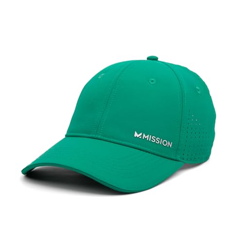 MISSION Cooling Vented Performance Hat Unisex Cap for Workouts, Golf & Running, Sweat & Water Activated Technology - color: Lush Meadow